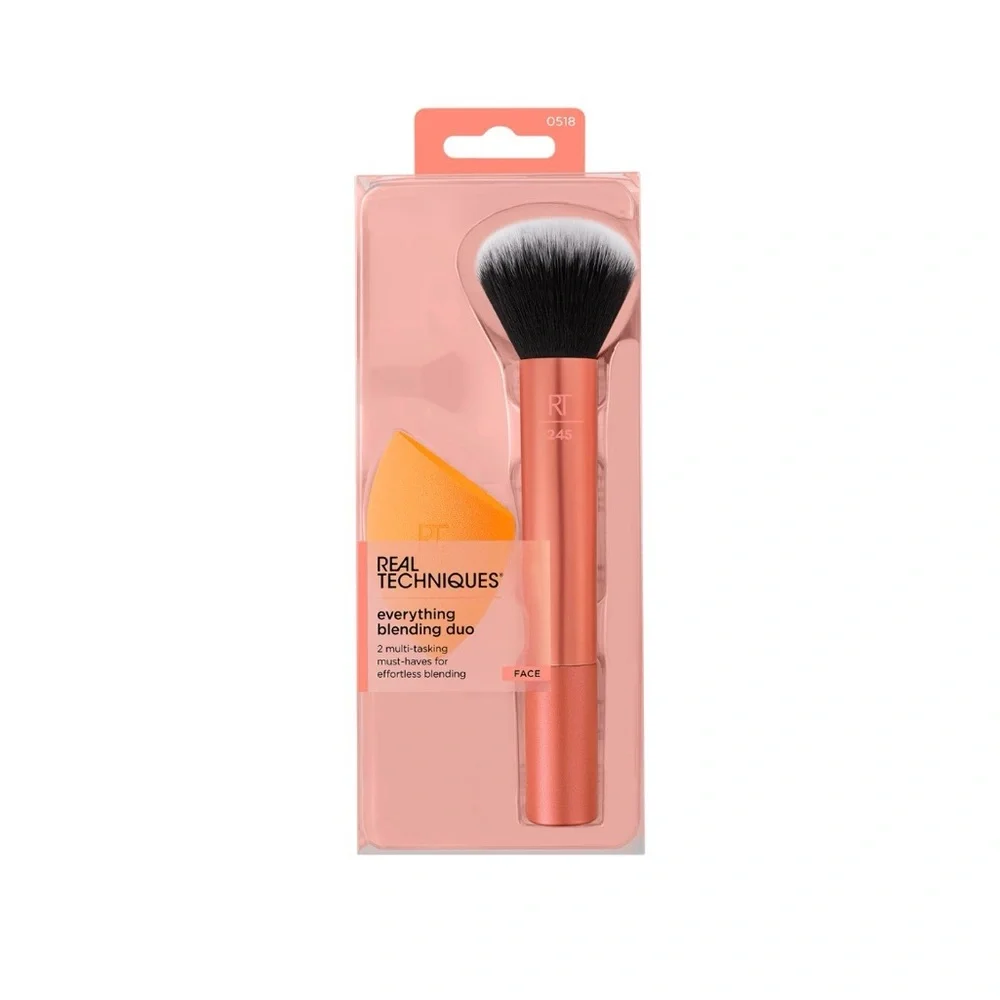 Real Techniques Blending Set with Pink Brush and Orange Sponge